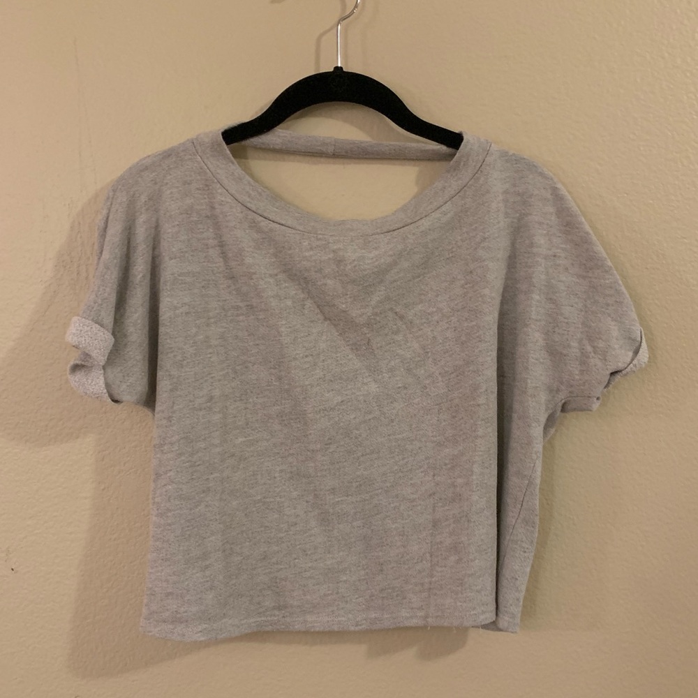 Short Sleeve Crop Sweatshirt